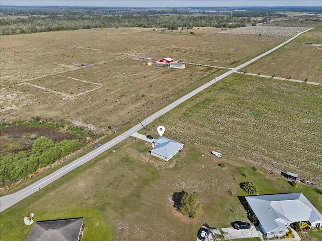 bird's eye view with a rural view