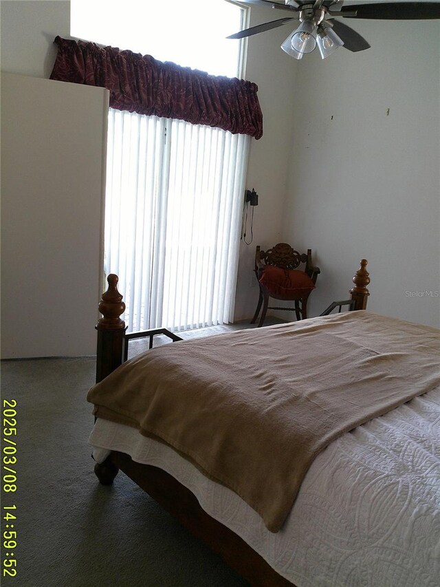 view of carpeted bedroom