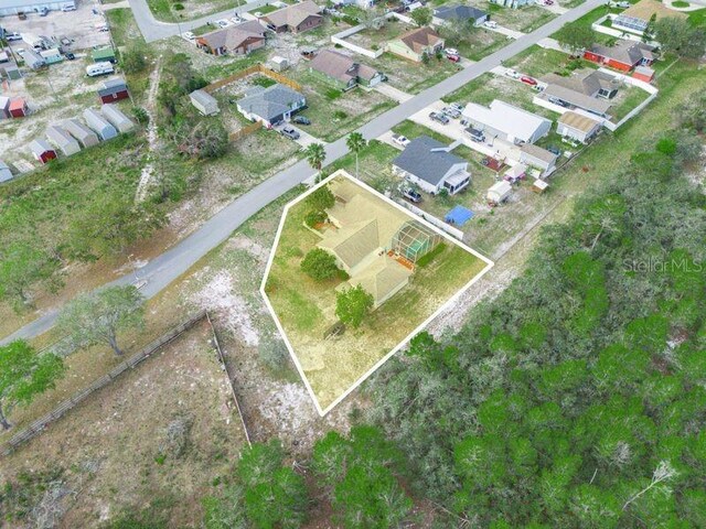 bird's eye view with a residential view