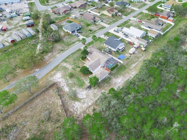 drone / aerial view with a residential view
