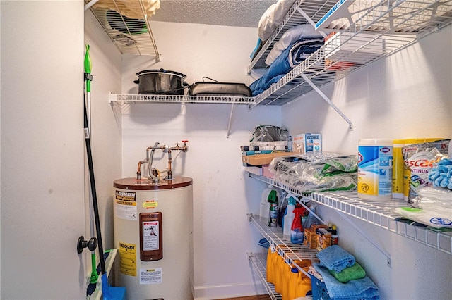 interior space with electric water heater