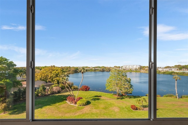 view of water feature