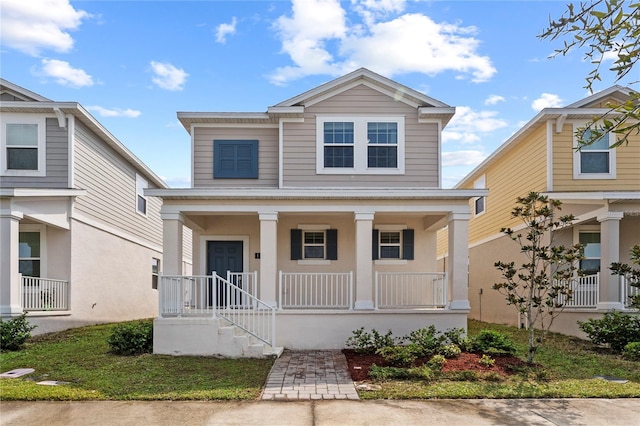 view of front of home with a porch