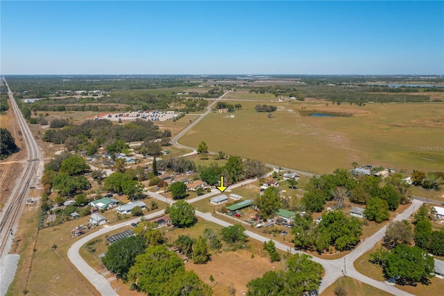 drone / aerial view with a rural view