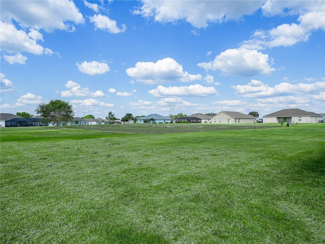 view of yard with a residential view