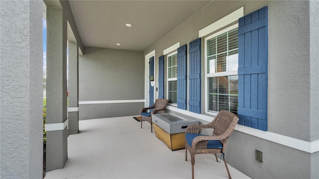 view of patio with covered porch