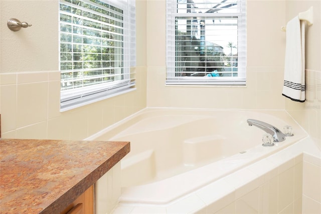 full bath featuring a garden tub