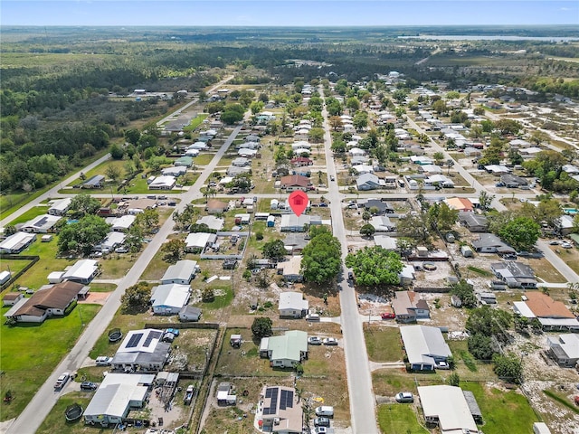 aerial view with a residential view