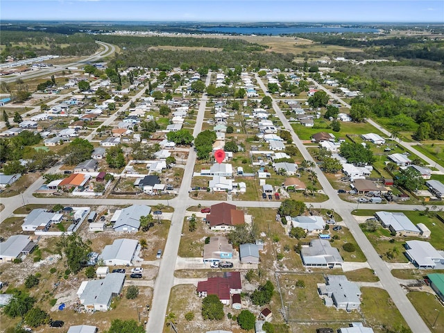 bird's eye view with a residential view