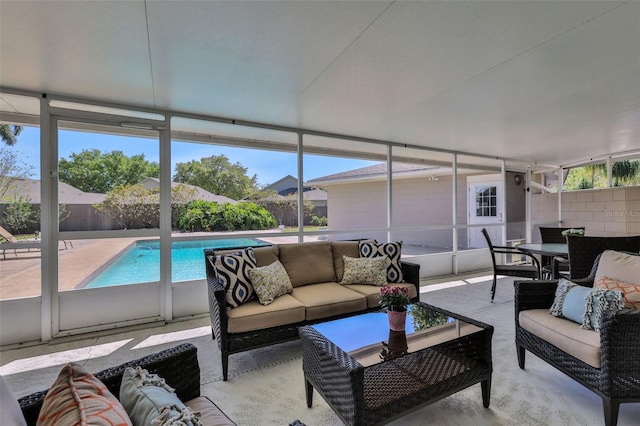 view of sunroom