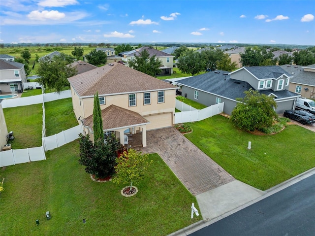 drone / aerial view featuring a residential view