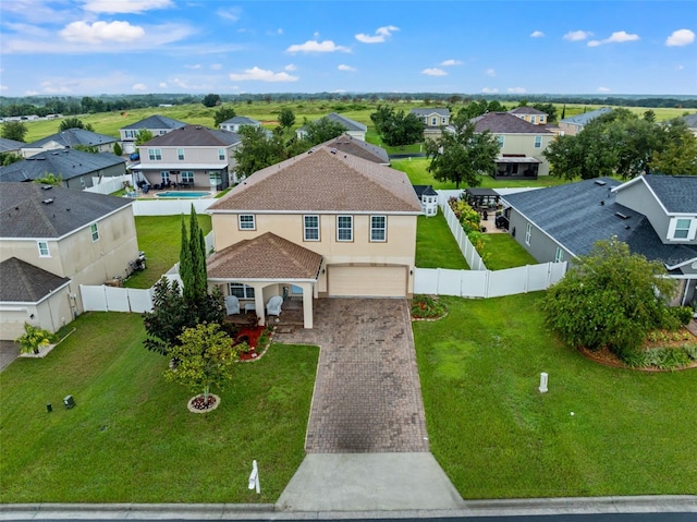 drone / aerial view featuring a residential view