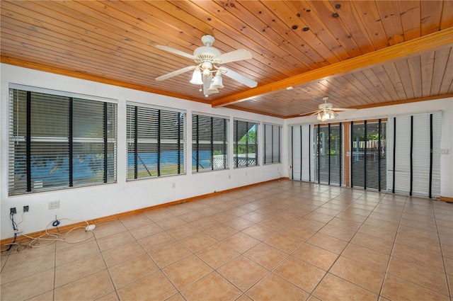 225 Wes Mann Rd, Babson Park, FL 33827 - unfurnished sunroom featuring beam ceiling and a healthy amount of sunlight