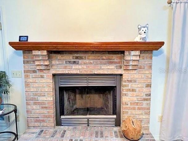 2761 Graniteridge Ct, Orange Park, FL 32065 - detailed view of a brick fireplace