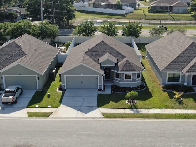 aerial view with a residential view