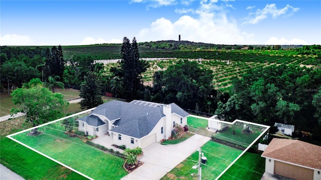 birds eye view of property