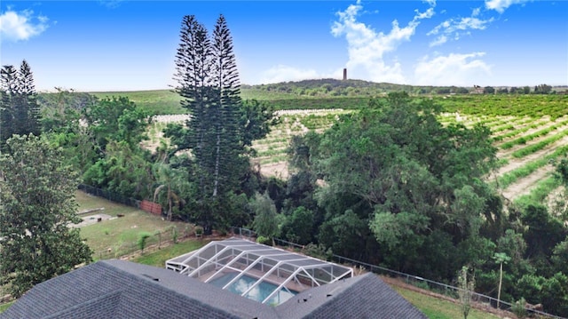 bird's eye view featuring a rural view