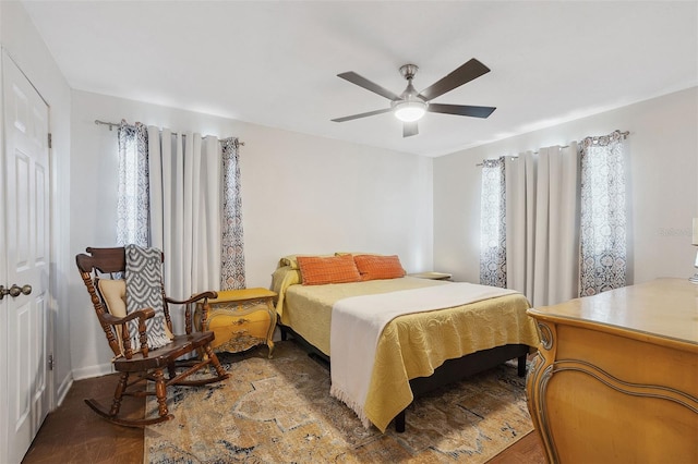 102 Lake Ring Dr, Winter Haven, FL 33884 - bedroom with baseboards and a ceiling fan