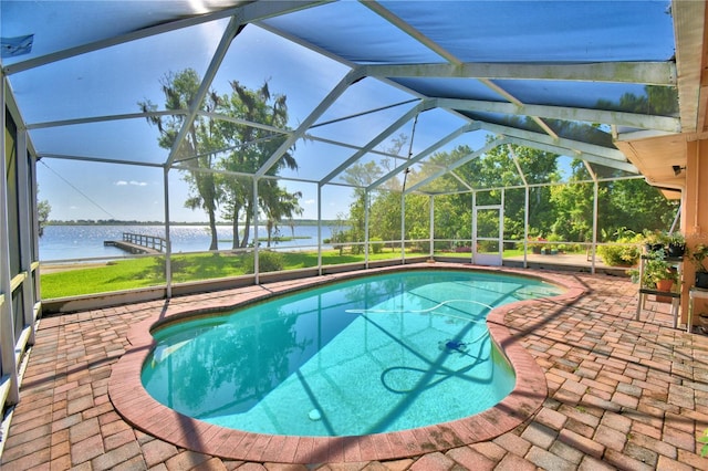 2611 State Road 557, Lake Alfred, FL 33850 - pool with a lanai, a patio area, and a water view