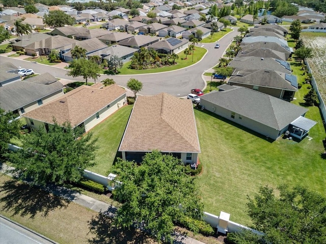 aerial view with a residential view