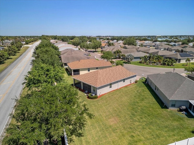 aerial view with a residential view