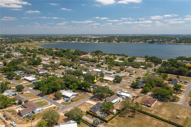 703 Osceola Ave, Lake Wales, FL 33853 - drone / aerial view with a water view and a residential view