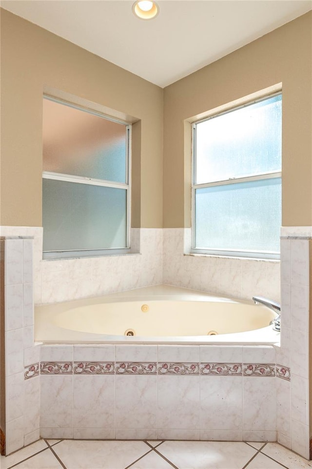 2390 Lake Easy Rd, Babson Park, FL 33827 - full bath with a tub with jets and tile patterned flooring