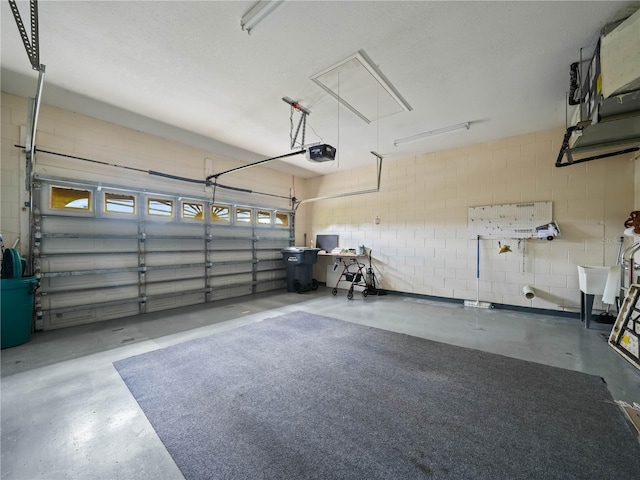 530 Greenway Dr, Lake Wales, FL 33898 - garage featuring concrete block wall