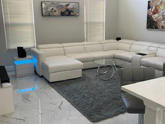 1681 Waterview Loop, Haines City, FL 33844 - living area featuring marble finish floors