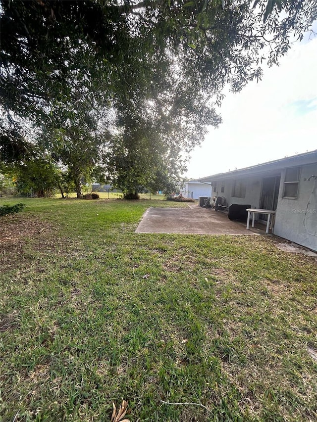 view of yard featuring a patio area