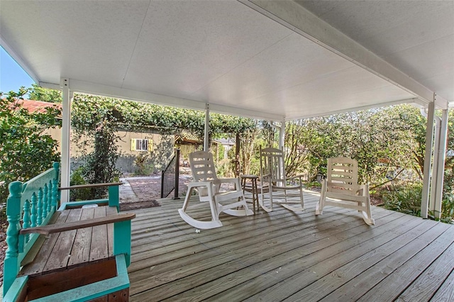 1371 Sheridan St SW, Winter Haven, FL 33880 - wooden terrace featuring fence