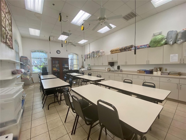4480 Turnberry Ln, Lake Wales, FL 33859 - kitchen featuring light tile patterned floors, a drop ceiling, and visible vents