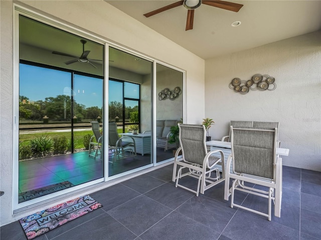 view of sunroom