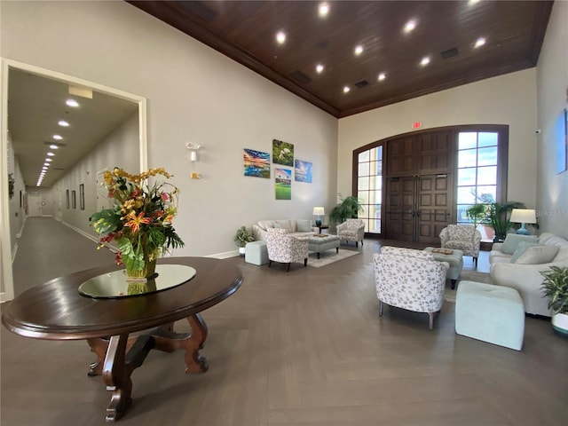 community lobby with visible vents