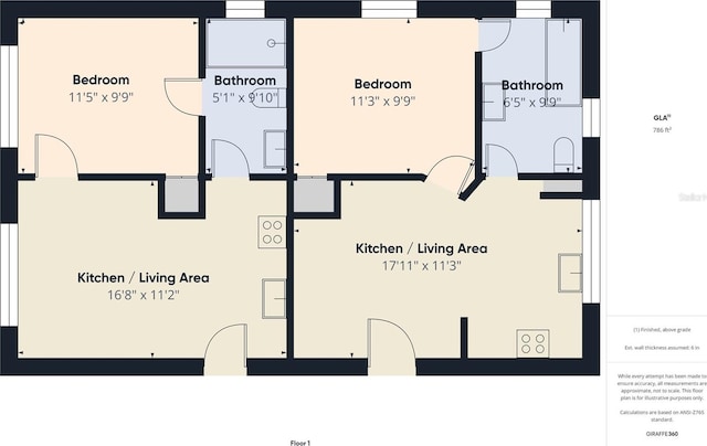 2222 12th St NW, Winter Haven, FL 33881 - floor plan / room layout