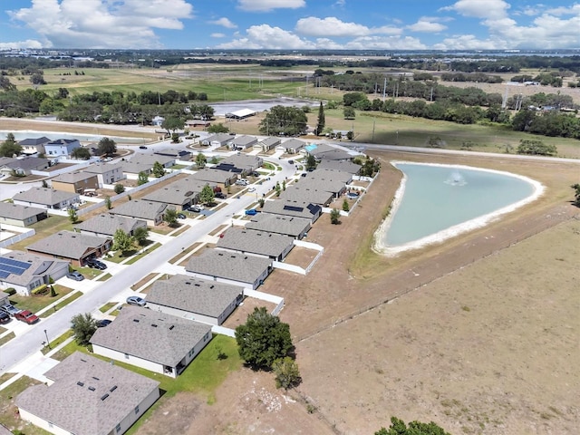 aerial view with a residential view