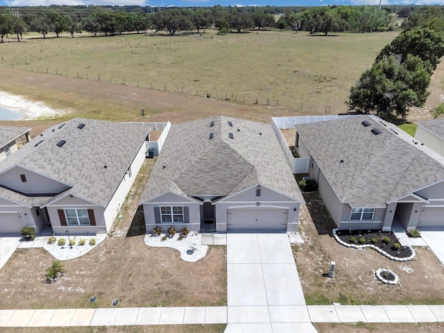 aerial view featuring a rural view