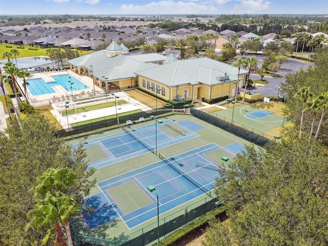 aerial view featuring a residential view