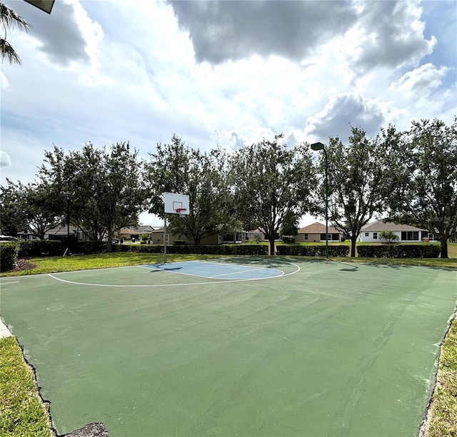 view of basketball court with community basketball court
