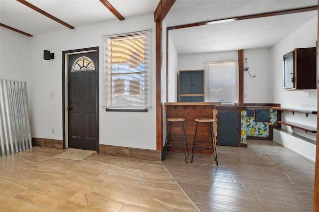 305 Armour Ave, Auburndale, FL 33823 - foyer entrance featuring beamed ceiling