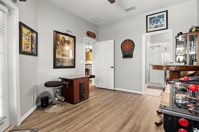 135 Minniehaha Cir, Haines City, FL 33844 - office space with light wood-type flooring, baseboards, and ceiling fan