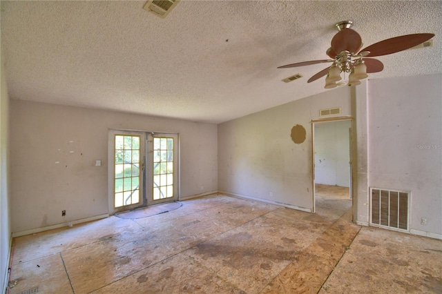 1294 1/2 38th St NW, Winter Haven, FL 33881 - empty room featuring a textured ceiling and ceiling fan