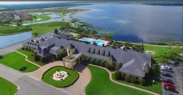 4488 Turnberry Ln, Lake Wales, FL 33859 - drone / aerial view of a large body of water and a pool area