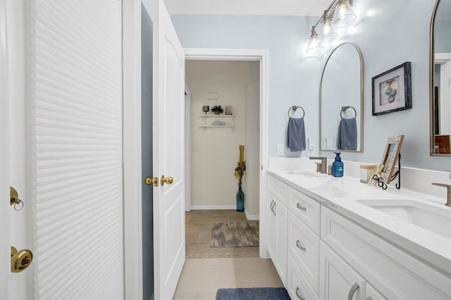 109 Lake Mariam Way, Winter Haven, FL 33884 - bathroom with tile patterned flooring and double vanity
