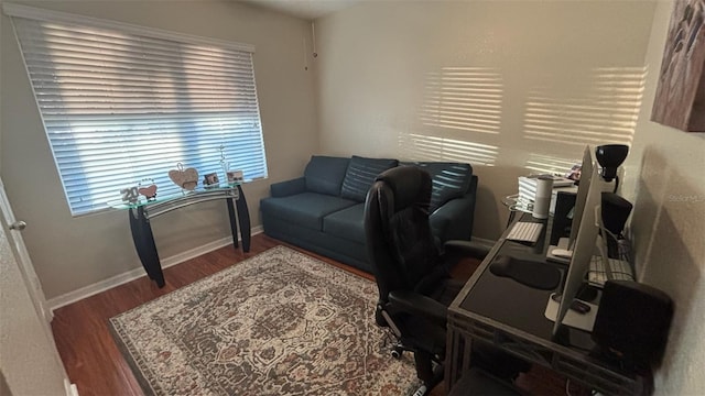 3828 Eloise Estates Ct, Winter Haven, FL 33881 - office with wood finished floors and baseboards