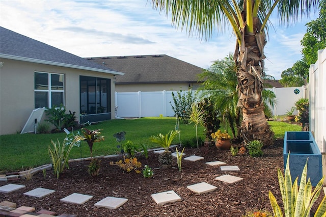 3828 Eloise Estates Ct, Winter Haven, FL 33881 - view of yard with a sunroom