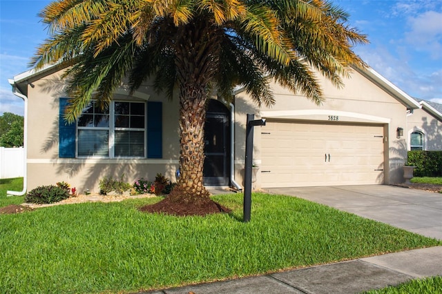 3828 Eloise Estates Ct, Winter Haven, FL 33881 - single story home featuring stucco siding, driveway, and a garage