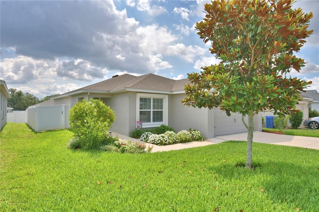 879 Orleans Dr, Eagle Lake, FL 33839 - view of home's exterior featuring stucco siding, concrete driveway, and an attached garage