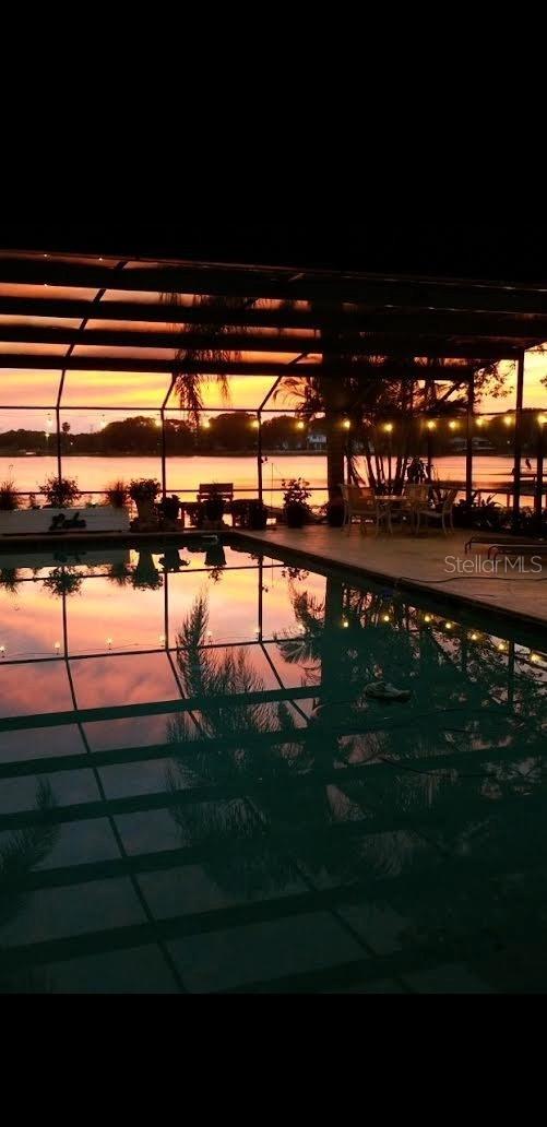 255 Lake Link Rd, Winter Haven, FL 33884 - view of pool with a water view and a pool