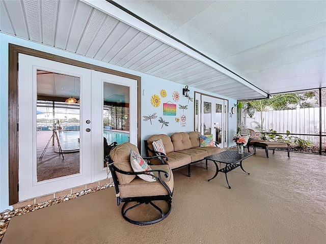 255 Lake Link Rd, Winter Haven, FL 33884 - sunroom / solarium featuring french doors and healthy amount of natural light